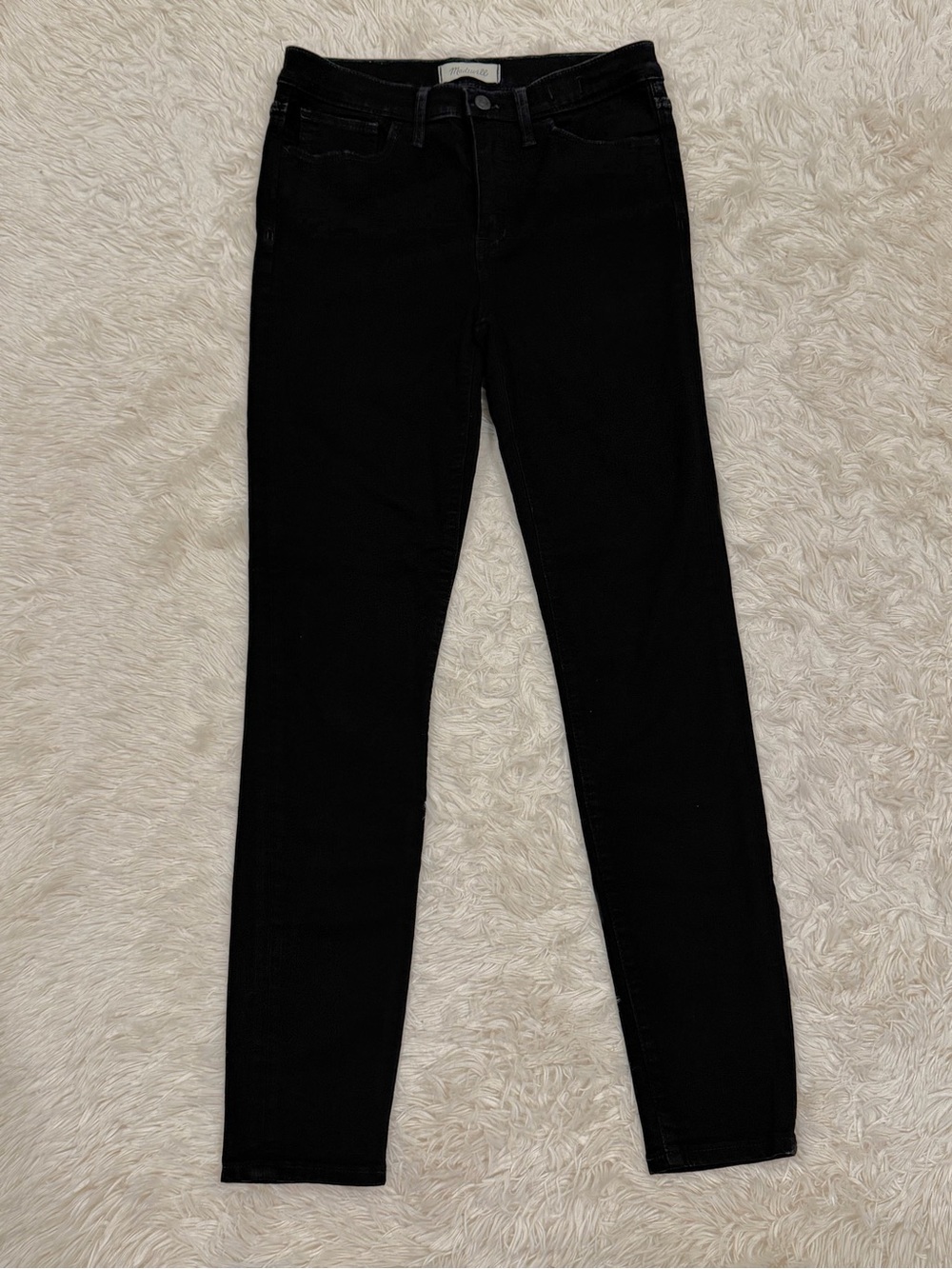 Madewell Roadtripper High Rise Skinny Jeans Size 29T Black Stretch 29 Tall